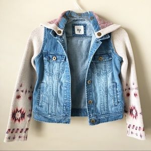 BILLABONG Girls Jean/Sweater Jacket with Hood M